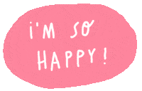 Happy Text Sticker by Sara Maese