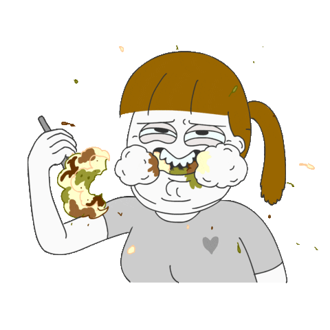 Chewing Eating Sticker by BuzzFeed Animation