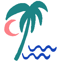 libertyworks moon relax vacation ocean Sticker