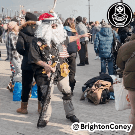 BrightonConey giphygifmaker santa nyc santa claus GIF