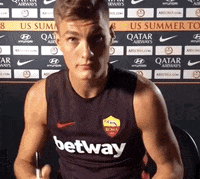 happy patrik schick GIF by AS Roma