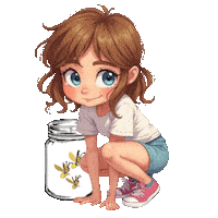 Boys Girls Fireflies Sticker