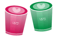 I Am Pink Sticker by Manukian