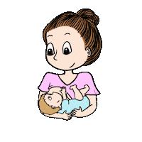 taninette bebe toddler breastfeeding maman Sticker