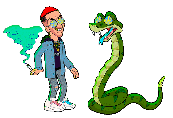 sfera ebbasta snake Sticker