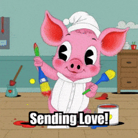 Sending Love Postcards GIF by The Pigasso