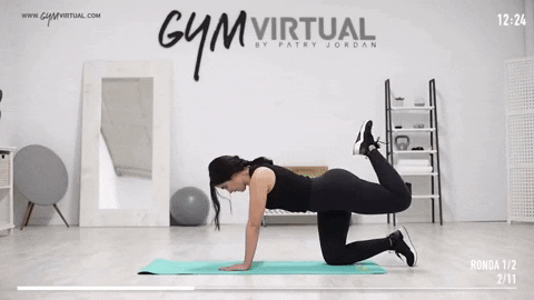 veronicalu7f8d giphygifmaker gymvirtual patry jordan ejercicio en casa GIF