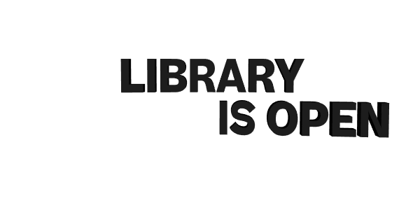 The Library Is Open Book Sticker by ISIT.magazine