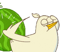 Chicken Watermelon Sticker by BadTimeStories