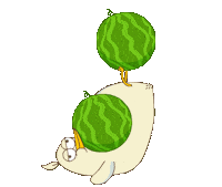 Chicken Watermelon Sticker by BadTimeStories