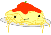 Angel Hair Pasta Sticker by javadoodles