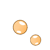 Orange Bubbles Sticker by JOJI