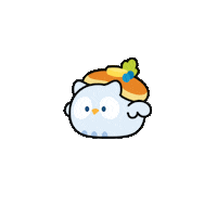 anirollz owl wiggle pancake blueberry Sticker