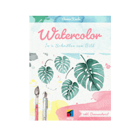 gustavson_illustration color watercolor husband sketching Sticker