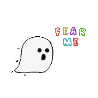 halloween ghost fear Sticker
