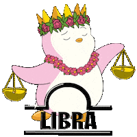 Weighing Zodiac Sign Sticker by Pudgy Penguins