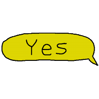 Illustration Yes Sticker