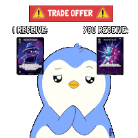 Excited Trading Cards Sticker by Pudgy Penguins