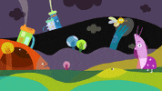 evellade animation cartoon night house GIF