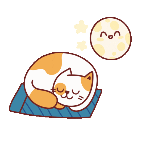 Cats Night Sticker by Meowtel