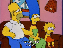 celebrating homer simpson GIF