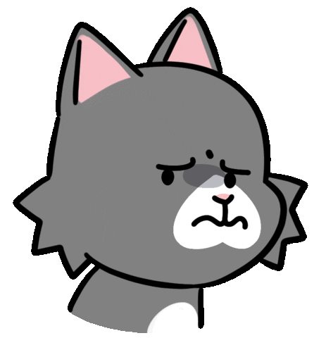 Cat Pain Sticker by Ai and Aiko