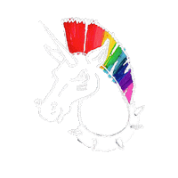 Friendlyunicorn unicorn friendly fu fufufu Sticker