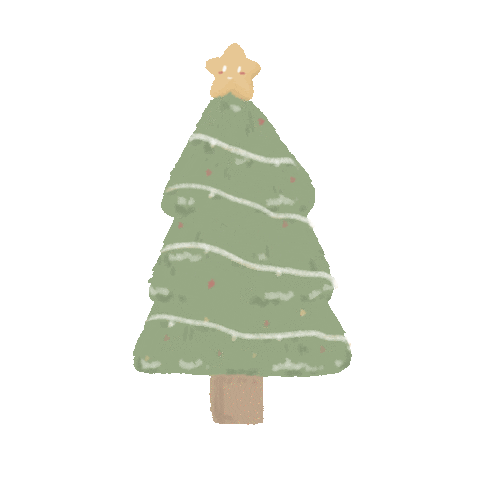 Happy Christmas Tree Sticker