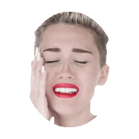 sad miley STICKER by imoji