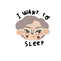 jusdecoconut tired sleepy fatigue i want to sleep Sticker