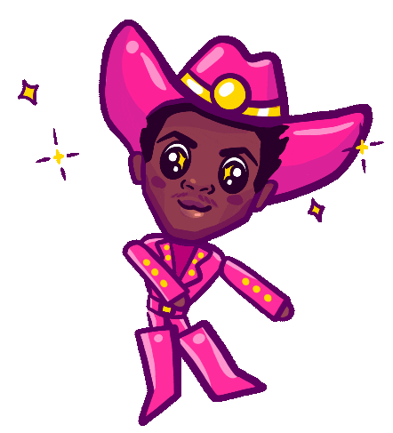 jellolin giphyupload dance pink cowboy Sticker