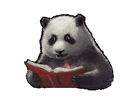 kclibrary cute book books panda Sticker