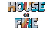 House On Fire Sticker by OpticalArtInc.