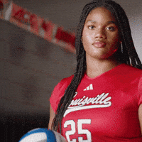 Volleyball Go Cards GIF by Louisville Cardinals