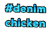 Itsalwayssunny Denim Chicken Sticker by Alissandra