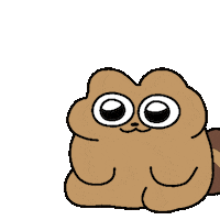 Neoverave 너구리 expressionless stingy 너브라브 Sticker