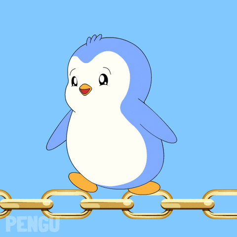 Happy Chain Reaction GIF by Pudgy Penguins