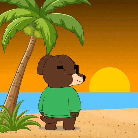 Chilling Palm Trees GIF by ChesterAbstract