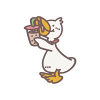 DuckyGreg drink duck quack bubbletea Sticker