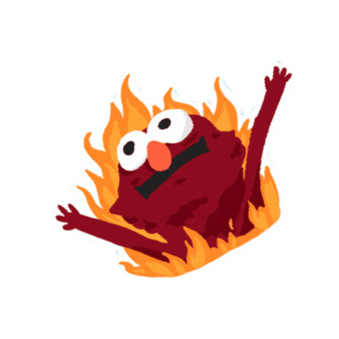Fire Elmo Sticker