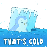 Freezing Ice Cube Sticker by Pudgy Penguins