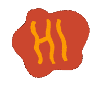Blob Hello Sticker by carriesloane