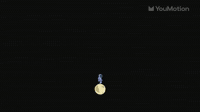 Cartoon Space Walking Stickers