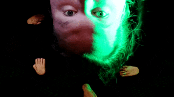 theoddcreative spooky hand hands green light GIF