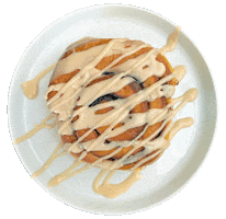 cinnamon roll vegan Sticker by foodbabyny