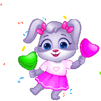 Happy Party Girl Sticker by Lucas and Friends by RV AppStudios