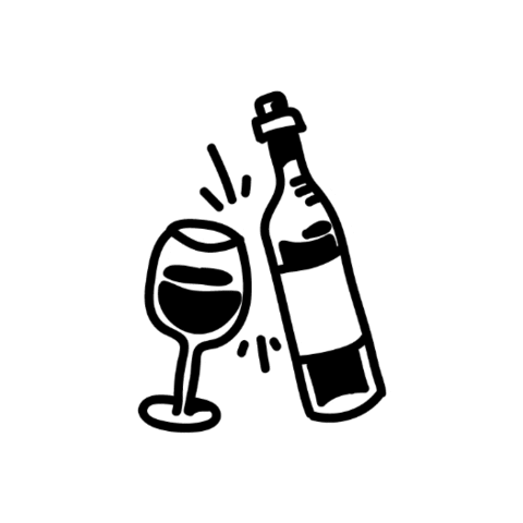 Drink Wine Sticker by created by South