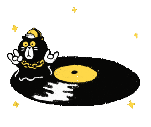 tempomeow giphyupload music cat rock Sticker