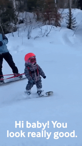 Baby Snowboarding GIF by Storyful