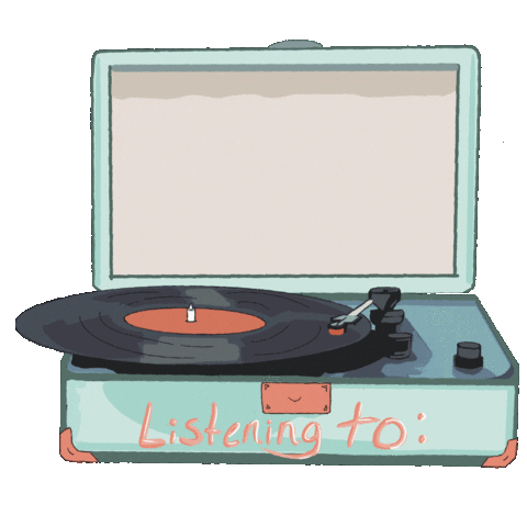 elliedoodles music box listening album Sticker